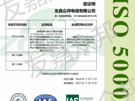 能源管理体系认证证书（中文附件）