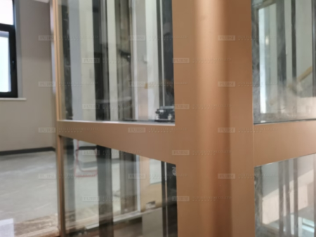 FUJISJ Elevator Golden Frame Glass Elevator Indonesia