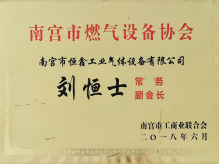 南宫市燃气设备协会常务副会长2018