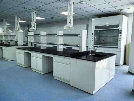 全钢中央台带水＋试剂架+万向抽气罩