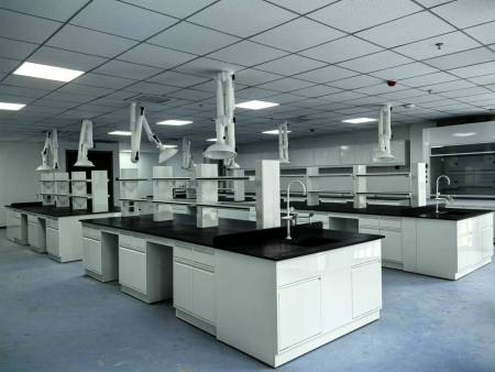 全钢中央台带水＋试剂架+万向抽气罩