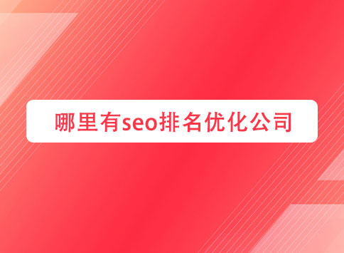 哪里有seo排名优化公司？