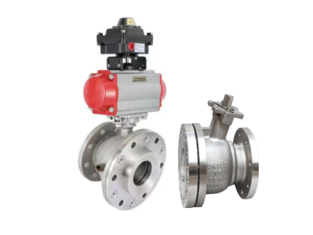 气动法兰保温桶底阀Pneumatic flange insulation bucket bottom valve