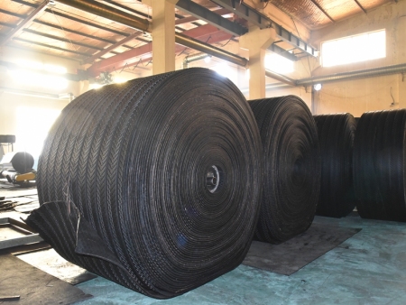 Patterned conveyor bel