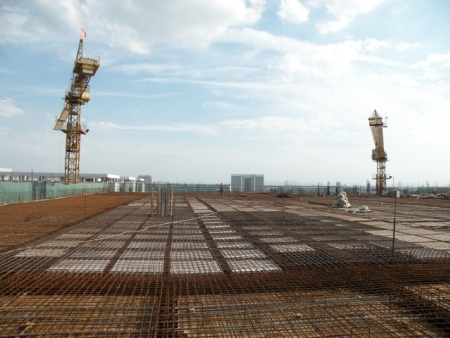 扬大文体馆33米大跨度浇筑砼