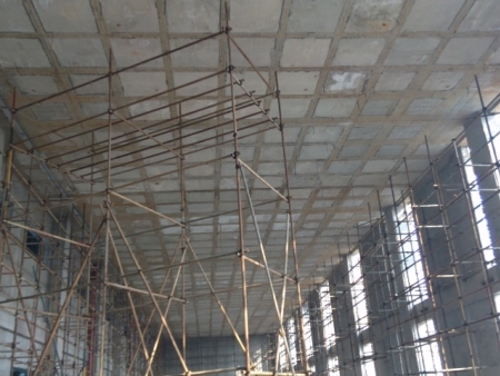 扬大文体馆施工现场内景