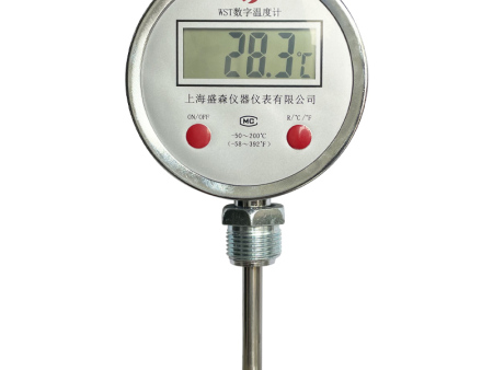  上海盛森WSS-411 双金属径向数字温度计 