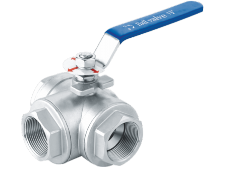 THREE WAY THREAD BALL VALVE