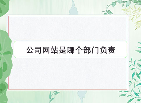 公司网站是哪个部门负责？