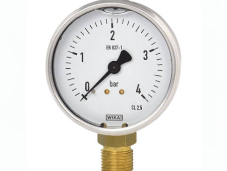 113.53 波登管压力表，铜合金材质 不锈钢表壳，充液型