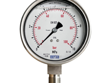 EN837-1，233.50和232.50系列不锈钢耐震波登管压力表