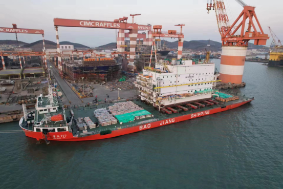 承运“H548S生活区模块”，由中国烟台运往韩国