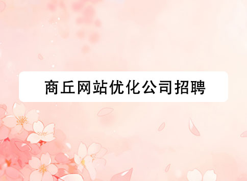 商丘網(wǎng)站優(yōu)化公司招聘