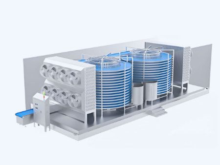 双螺旋速冻机的特点及工作原理