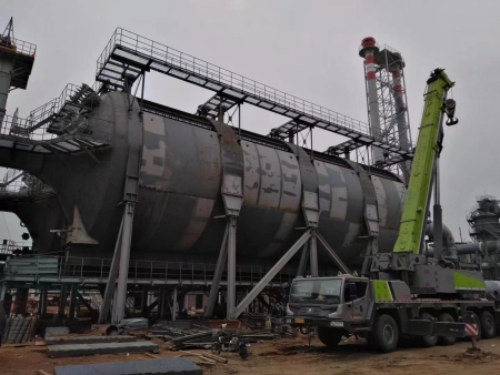 唐山某钢铁公司圆式除尘器大修 