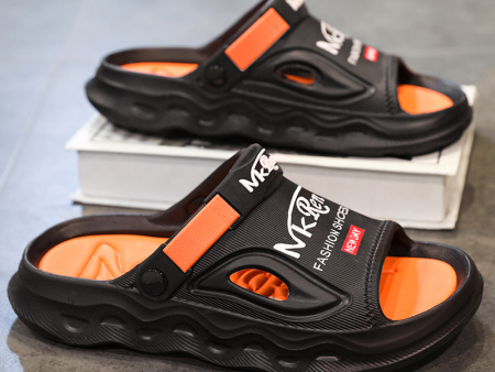 5484  一字拖凉鞋波浪纹贴字母NK39-46