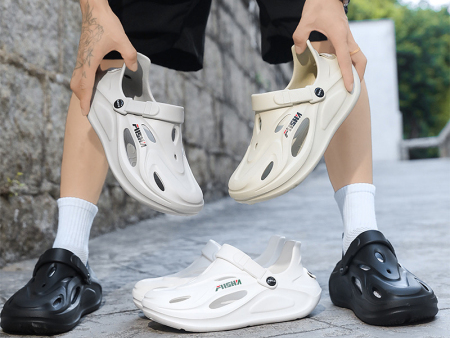 5516  踩屎感洞洞鞋包跟男款40-45