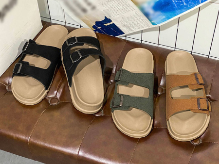 5520   情侣款绒面一字博肯拖鞋36-45