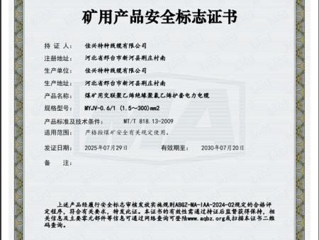 煤矿用交联聚乙烯绝缘聚氟乙烯护套电力电缆 煤矿用交联聚乙烯绝缘聚氟乙烯护套电力电缆