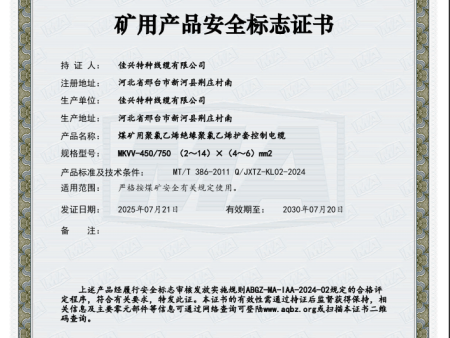 煤矿用聚氟乙烯绝缘聚氯乙烯护套控制电缆1 煤矿用聚氟乙烯绝缘聚氯乙烯护套控制电缆1