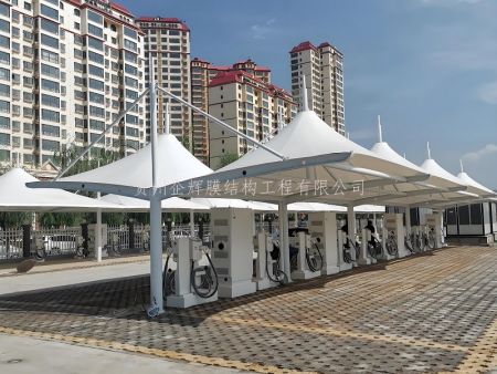 贵州膜结构贵阳停车棚遵义遮阳棚膜结构车棚厂家