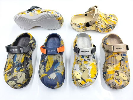 5648 印刷花纹男士洞洞鞋40-45