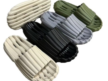 5672 竖条纹浴室漏水拖鞋40-45