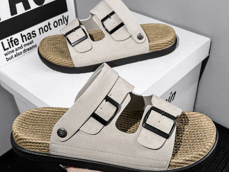 5737 PU革沙滩凉鞋双条带39-44