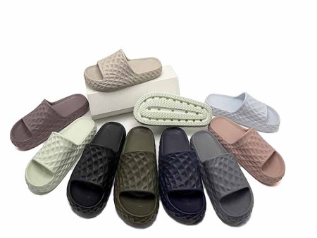 5763 华夫格厚底一字拖女35-45