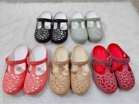 5779 玫瑰花洞洞鞋女36-41