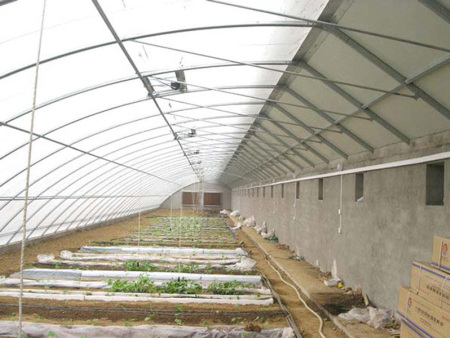 Column-free all-steel frame solar greenhouse