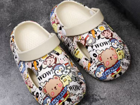 5797 儿童卡通水转印洞洞鞋24-35