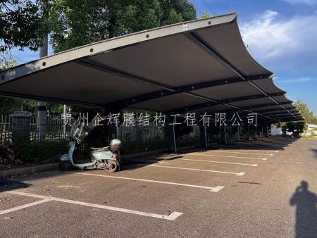 户外遮阳防雨贵州停车棚西南膜结构厂家