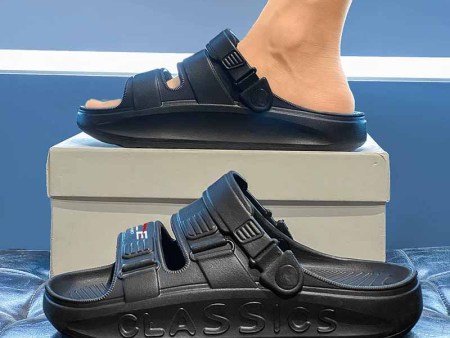 5843   侧边立体搞钱两条带男士凉鞋 38-45