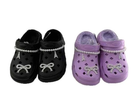 5836   蝴蝶结钻扣棉拖鞋女36-41