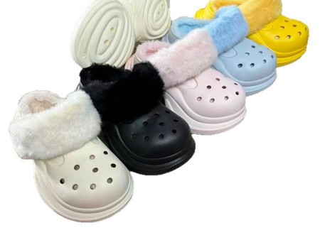 5897 小蛮腰单色长毛棉鞋 34-40