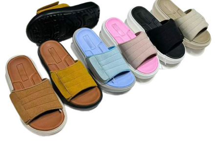 5930 女款厚底绒面一字拖36-41