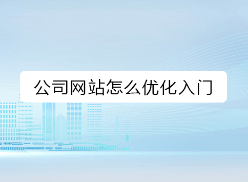 公司网站怎么优化入门？