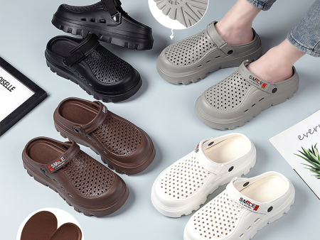 6202 smile厚底增高洞洞鞋带鞋垫35-45