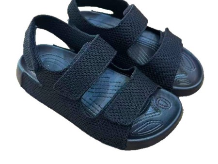 6234 儿童飞织纯黑凉鞋24-35