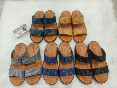 6253   男士鱼嘴双编带一字拖40-45