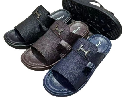 6252   男款仿皮纹一字拖 40-45单码