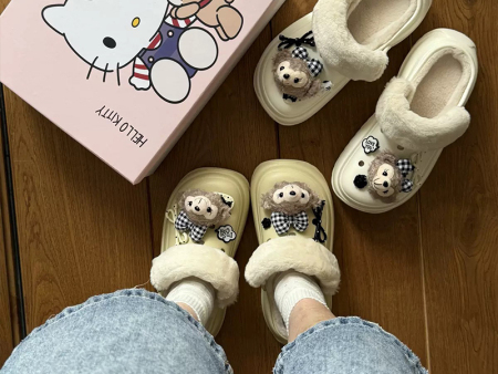 6241   达菲熊饰扣女款棉拖鞋35-40