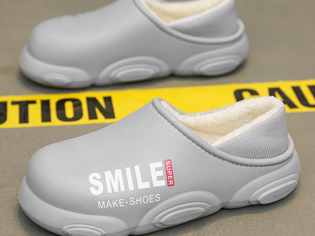 6234   情侣款包跟棉鞋螺纹贴字smile36-45