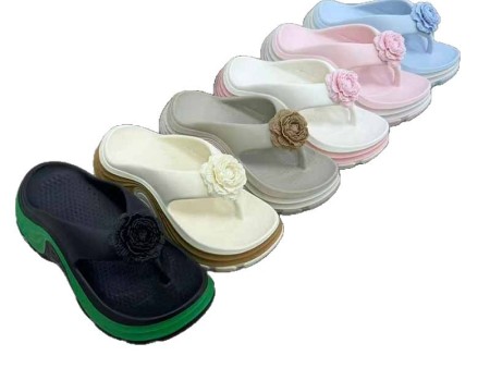 6266   玫瑰花女款厚底人字拖35-40