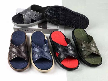6306   男款交叉带双色贴合一字拖40-45