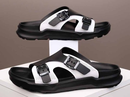 6319   拼接色厚底男一字拖40-45