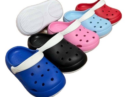 6089    儿童双色光板洞洞鞋小童25-30