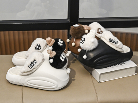 6342   可爱卡通亲子款包头棉拖鞋200-250MM