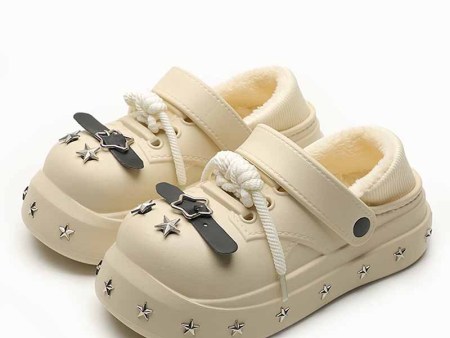 6366  男女贴星星围边女款棉拖鞋36-45